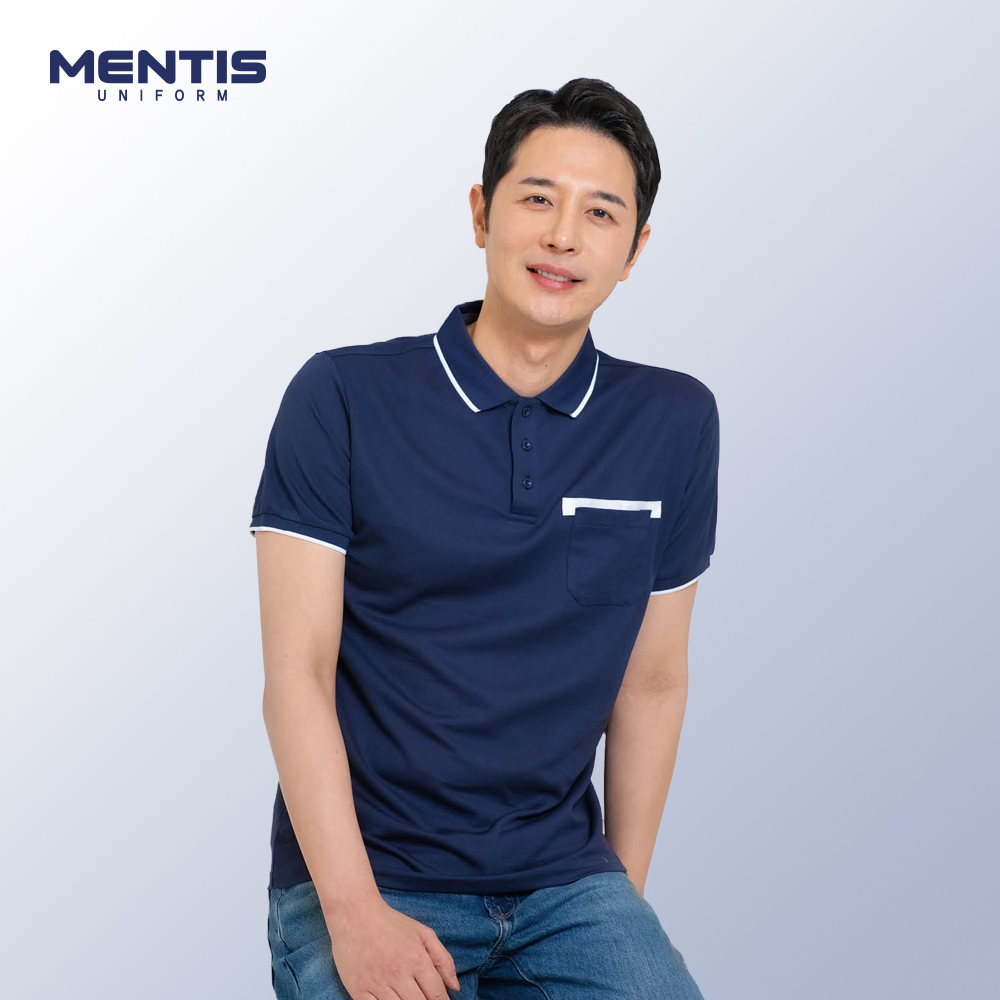 멘티스 MT-380 유니폼 티셔츠 회사 근무복 반팔 여름 남녀공용