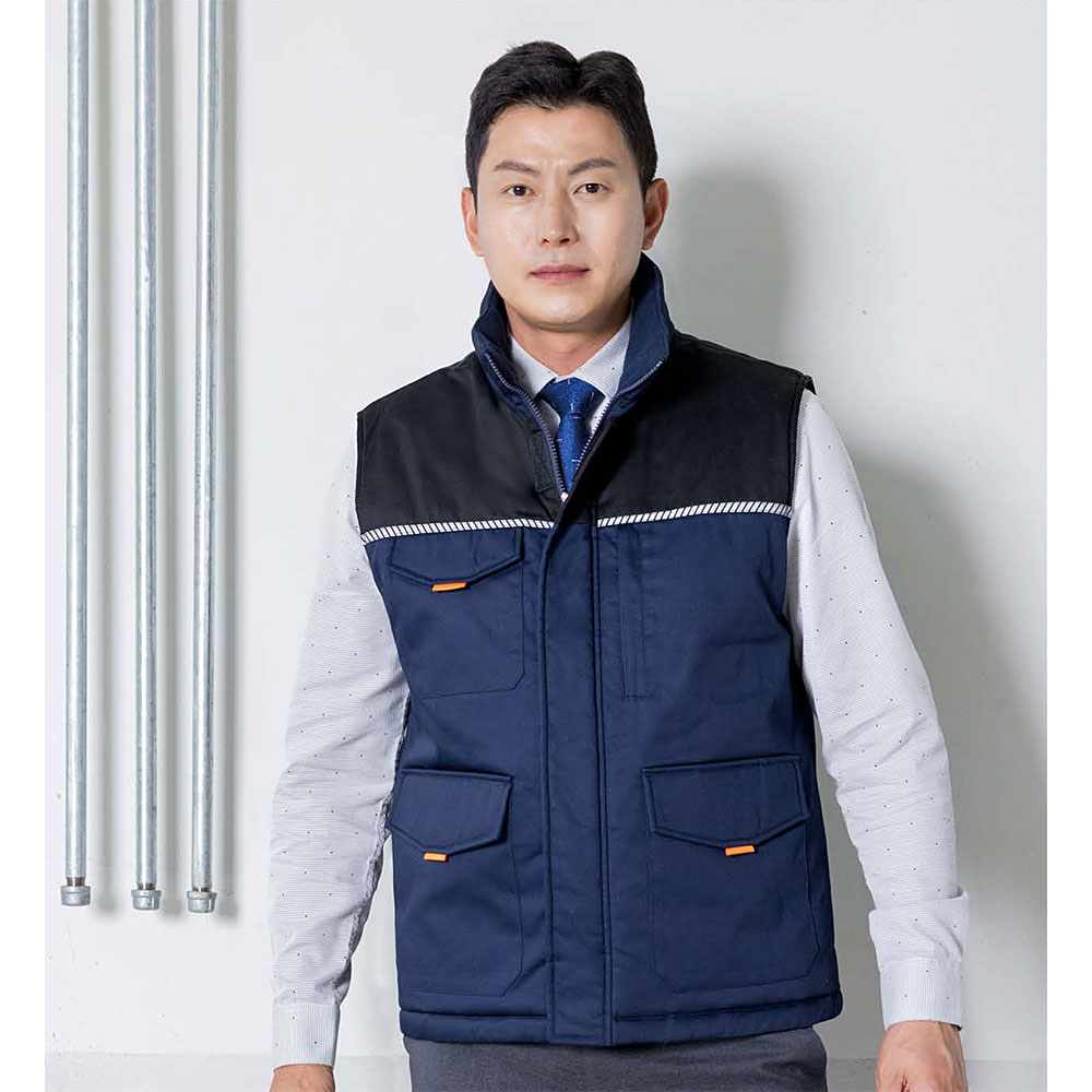 멘티스 MT-468 겨울작업복 패딩조끼 유니폼 상의 근무복