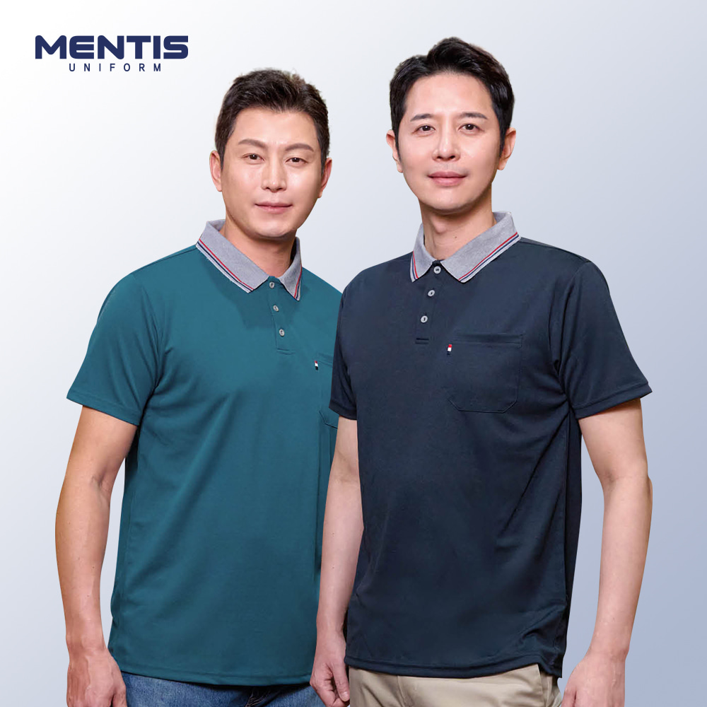 멘티스 MT-378 379 유니폼 티셔츠 회사 근무복 반팔 여름 남녀공용