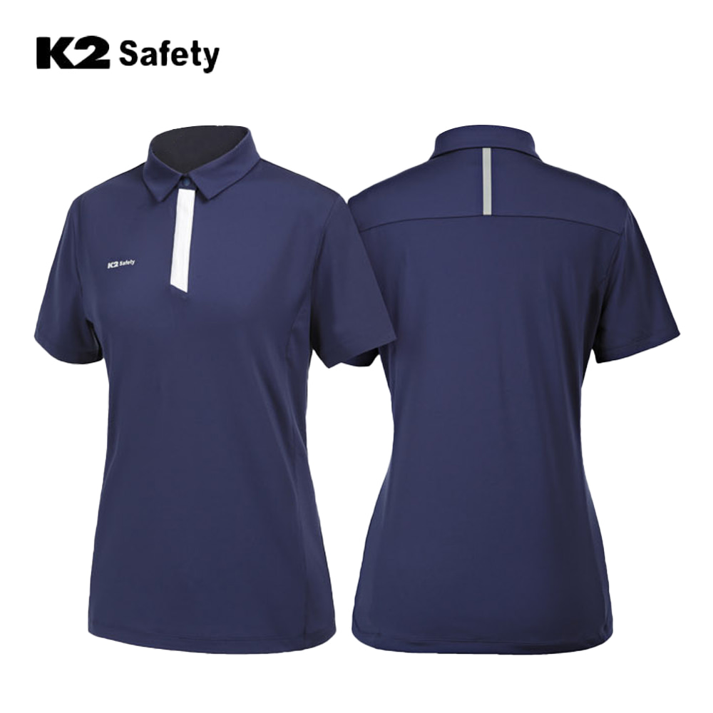 K2세이프티 TS-3201 반팔 카라넥 폴라 근무복 여름 티셔츠
