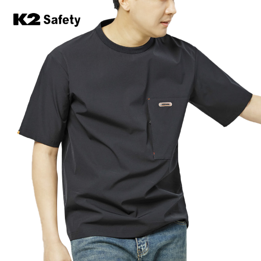 K2세이프티 TS-2201 반팔 라운드넥 근무복 여름 티셔츠