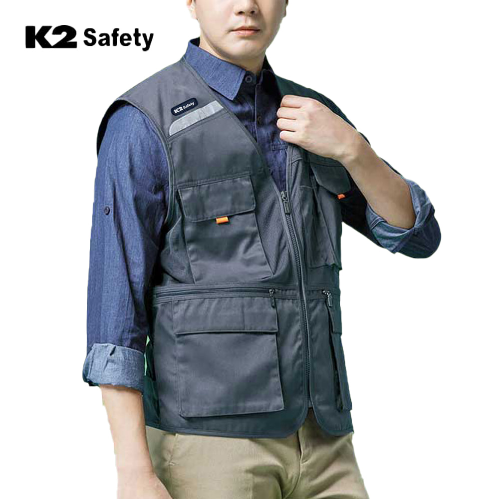 K2세이프티 21VE-611R TC조끼 작업복 사계절