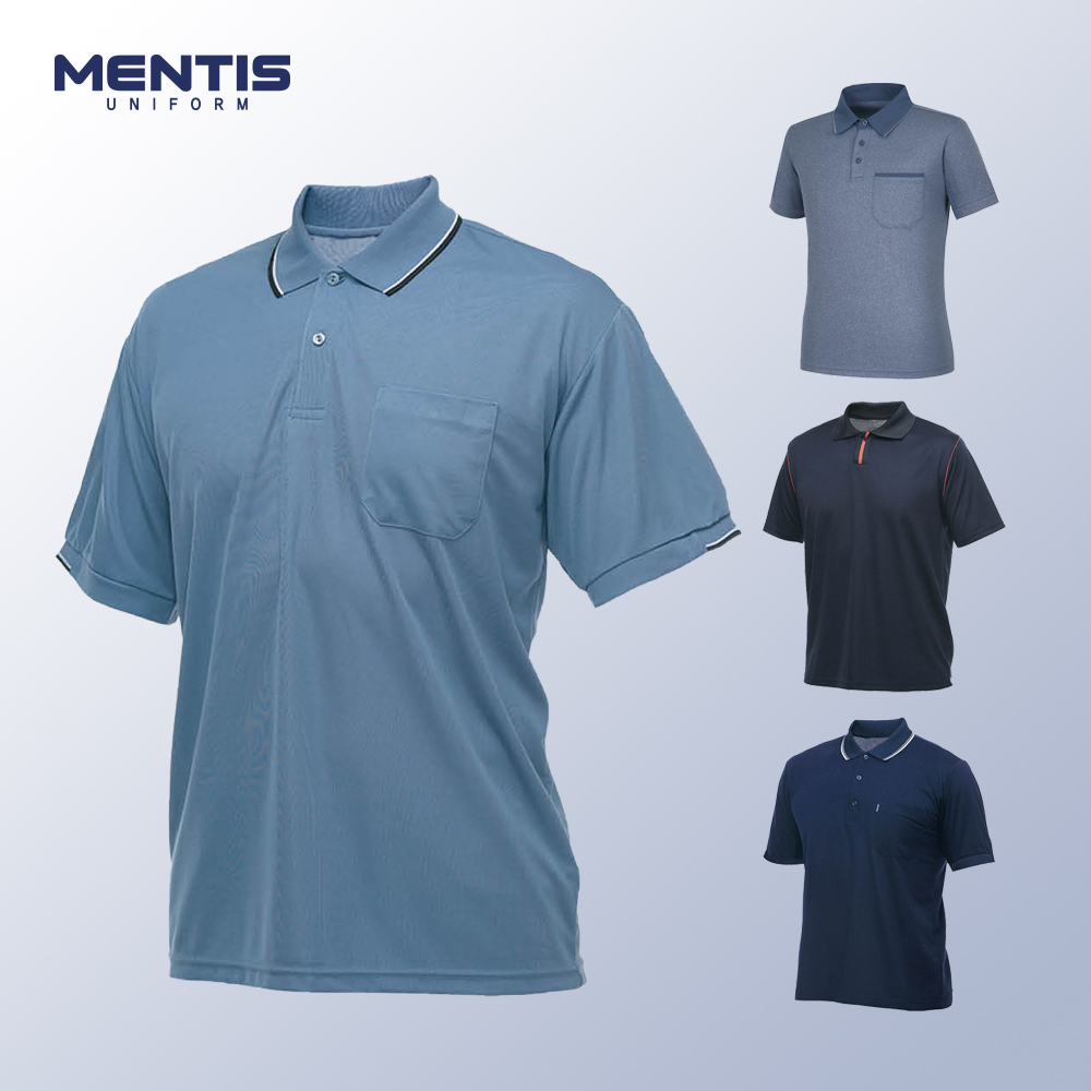멘티스 MT-321 유니폼 티셔츠 회사 근무복 반팔 카라티 여름 남녀공용